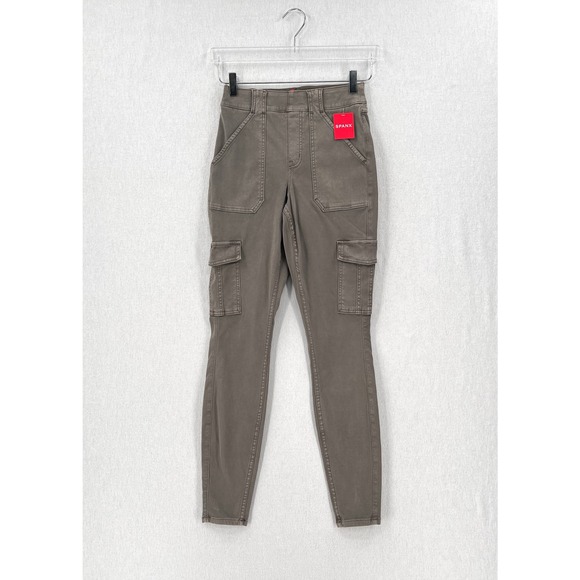 SPANX Pants Womens Small Desert Dune Stretch Twill Ankle Cargo Pant NWT - Picture 2 of 9